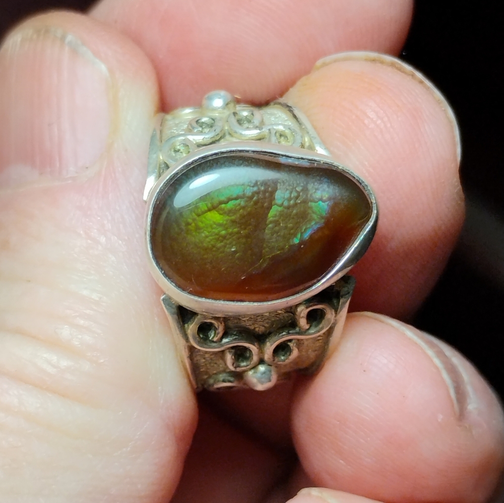 925 Fire Agate Ring